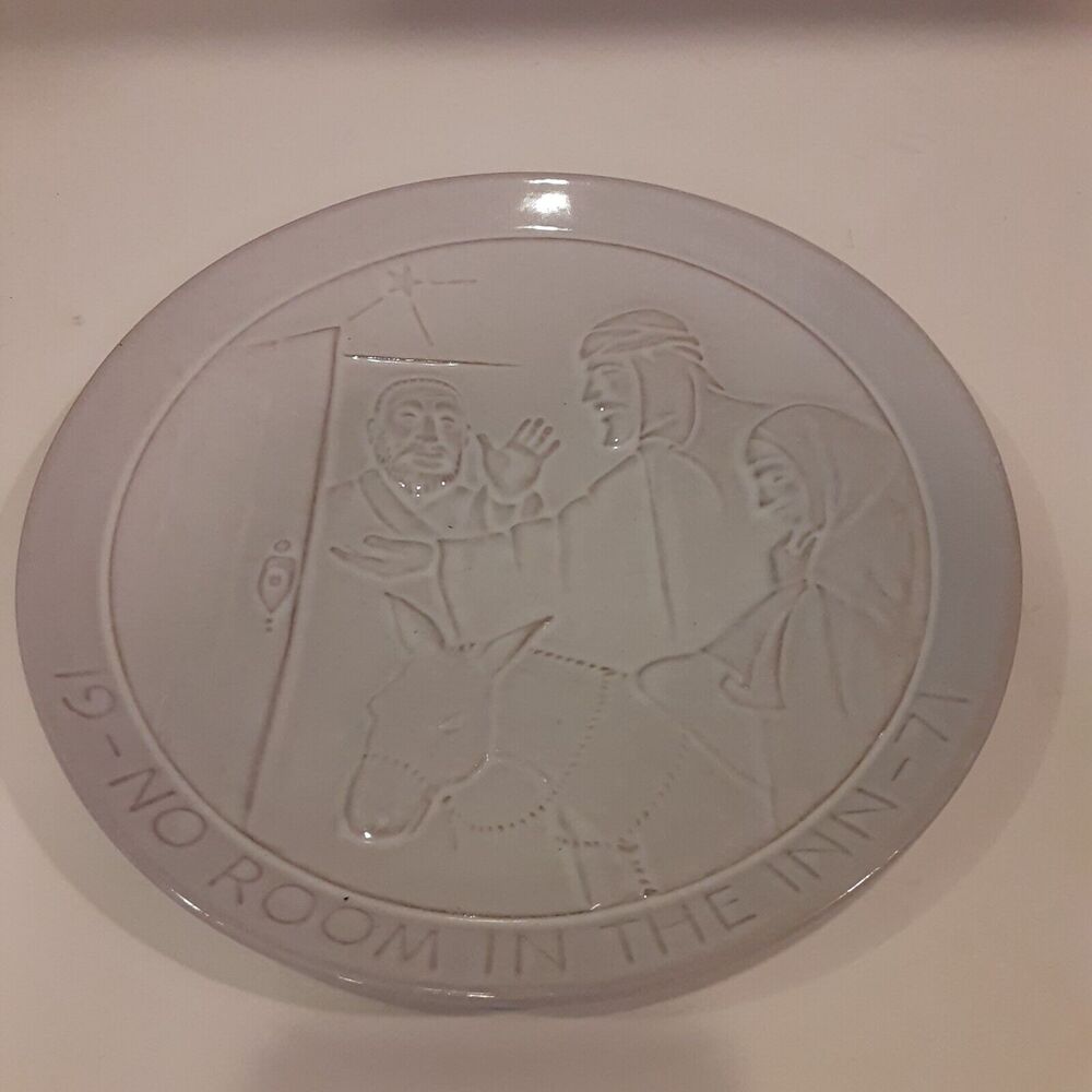 Frankoma Pottery John Frank 1971 No Room In The Inn Plate Christmas Christian